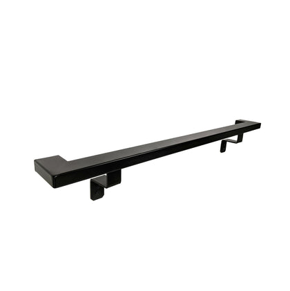 Rustic Farmhouse Aluminum Complete Handrail Grab Bar Set, Brackets Included, Black Powder Coated Finish