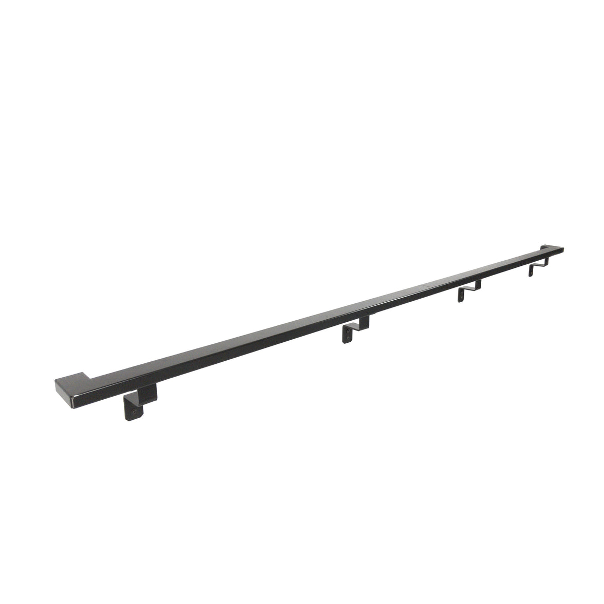 Rustic Farmhouse Aluminum Complete Handrail Grab Bar Set, Brackets Included, Black Powder Coated Finish