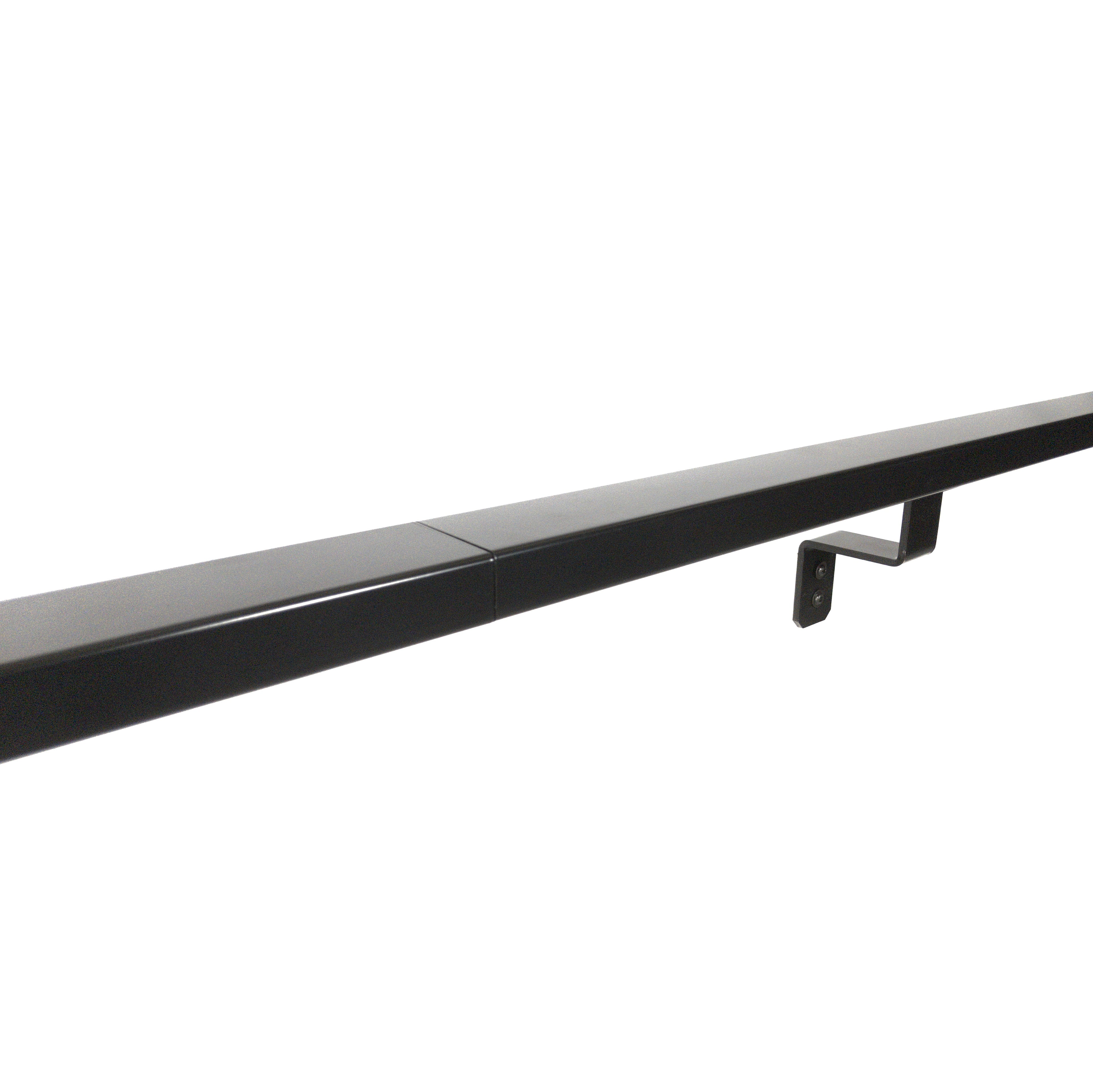 Rustic Farmhouse Aluminum Complete Handrail Grab Bar Set, Brackets Included, Black Powder Coated Finish